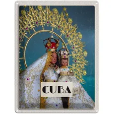 Blechschild 30x40 cm - Cuba Karibik Königin als Statue