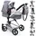 Design 18419AA Kombi Puppenwagen Vario mit Tasche, Grau,