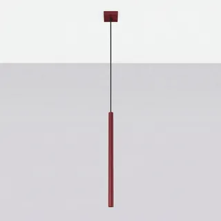 Pendelleuchte PASTELO 1 burgund 1xG9 8W Stahl 120x8x8cm Sollux Lighting - Rot