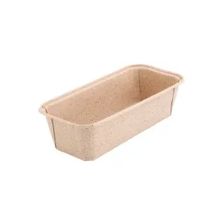 Greenbox Backform, Kakaopapier, braun, 20 x 7 x 6 cm, Rechteckige Einweg Kuchenform für süße und herzhafte Backwaren, 1 Packung = 25 Stück