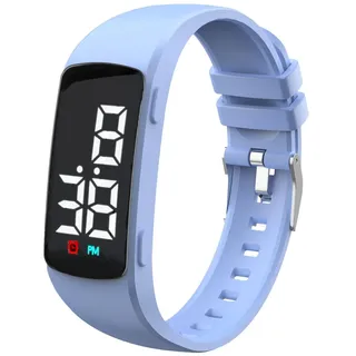 e-vibra 8 Wecker Stille Vibration Wecker Uhr wasserdichte medizinische Warnung Uhr - mit Timer und 8 täglichen Wecker (Grau)