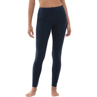 Leggings MEY "Cotton Pure", Damen, Gr. 44, N-Gr, blau (night blau), Single Jersey, Obermaterial: 94% Baumwolle, 6% Elasthan, lang, Hosen Leggings, Elastischer Bund