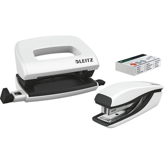 Leitz NeXXt WOW Mini-Locher und Heftgeräte Set weiß (55612001)