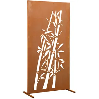 Ferrum Art Sichtschutzelement 95 x 180 cm braun Bambus