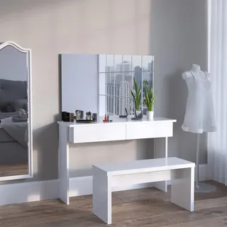 Vicco Schminktisch Azur Weiß 120 cm ohne Spiegel, Model 20975 - Weiß