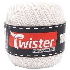 Häkelgarn Twister - Weiß - 100g