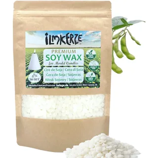 Ilmkerze Premium Sojawachs Pastillen 2 kg | natürlich | nachhaltig | palmölfrei | Kerzenwachs für DIY Gießkerzen Formkerzen Stumpenkerzen Haushaltskerzen - Größen bis 20 kg