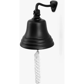 ACL Bar Home Pub Zubehör Handtürklingel - Wandmontierte Bar-Türklingel Nautische Dekorationen - Einzigartige Schwarze Türklingel mit Lauten und knackigen Tönen Ideal für Weihnachten, 5-Zoll-Pub