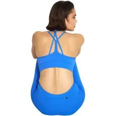 Carlheim Women's Active wear Sports Bra X-Back, Victoria Blue, Small