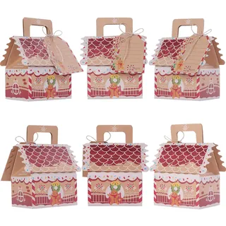 HSEAMALL 20 Stück Geschenktüten Weihnachten Papiertüten klein geschenkboxen Kraftpapier Geschenkbox Geschenk Tüte Süßigkeiten Gastgeschenke Hochzeit Kleinigkeiten für Adventskalender zum Befüllen