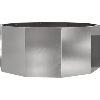 Pflanzkübel Silber 120 x 120 x 50 cm Edelstahl - Silber