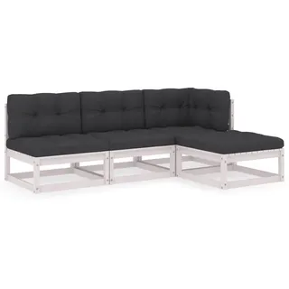 vidaXL Modell 12 Loungeset Kiefer weiß