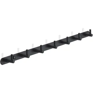 Brute Strength - Garderobenständer - 7 Haken - 54 cm - Edelstahl - Türhaken für Küche, Hakenleiste schwarz, Wandgarderobe, Bad, Wohnzimmer und Flur für Mützen Schals Handtaschen, Handtuchhaken