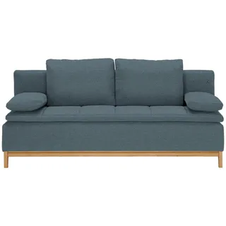 Joka Schlafsofa , Blau , Textil , Eiche , Uni , Füllung: Schaumstoff, Vlies , 200x96x88 cm , Made in Austria , Stoffauswahl , Wohnzimmer, Sofas & Couches, Schlafsofas, Dauerschläfer Sofas