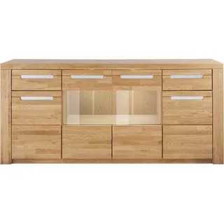 Home Affaire Sideboard »Kolding«, Breite 200 cm mit 2 Glastüren und 2 Holztüren, braun