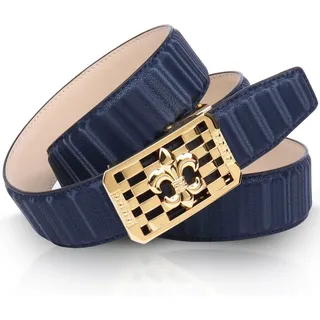 Anthoni Crown Damengürtel Leder blau 95