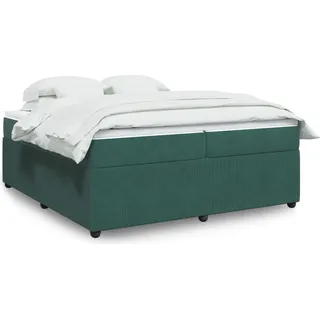 Langlebige Boxspringbett mit Matratze Dunkelgrün 200x200 cm Samt Gästebett mit Lattenrost Möbel8454135 - Grün