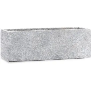 Pflanzwerk Pflanzkübel Tub Premium Frostbeständig Lava 50 cm Hellgrau