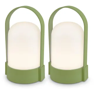 Briloner LED Tischlampe Lindgrün 2 St.