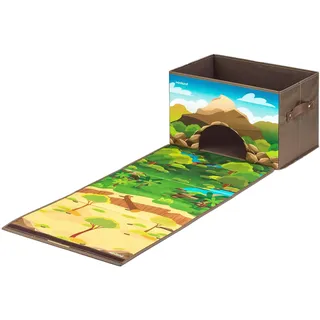 Miniland 97098 Forest & Jungle Box Aufbewahrungsbox und Spieldecke, Mehrfarbig, ys/m