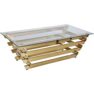 SalesFever »Eleganter Tisch für Wohnzimmer« Edles Design-Gestell aus rostfreiem Stahl,