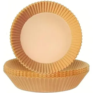 Set mit 100 Stück Papier rund für Luftfritteuse – wiederverwendbare Backpapierbögen – Antihaft- und fettabweisend, 20 cm