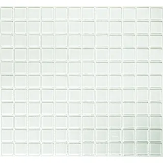 Glasmosaik uni weiß mit grünstich Fliesenspiegel Küche 60-0102 10Mosaikmatten