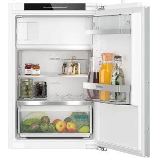 SIEMENS KI22LADD1 iQ500 Einbau-Kühlschrank mit Gefrierfach, 88 x 56 cm, 104 L Kühlen & 15 L Gefrieren, superCooling - schnellere Kühlung, LED Beleuchtung, Flachscharnier mit Softeinzug