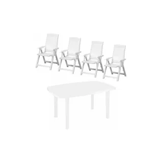 PROGARDEN Tampa Set 5-tlg. Weiß