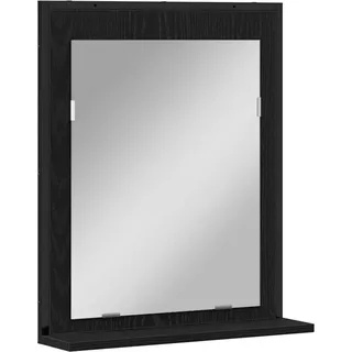 vidaXL Spiegel mit Regal Schwarz Eichen-Optik 50 x 12 x 60 cm - Schwarz