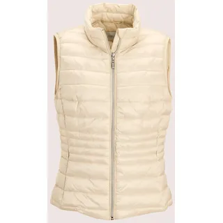 Kurzweste MADELEINE "Steppweste Verkürzte Steppweste für Damen", Damen, Gr. 46, weiß (perlweiß), Obermaterial: 100% Polyamid PA., Modern, Westen Kurzweste, Steppweste