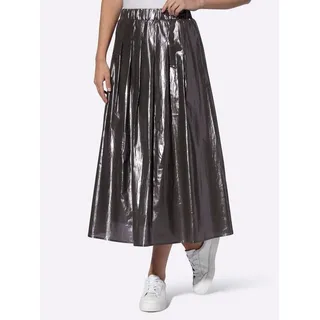 Heine Faltenrock, silberfarben