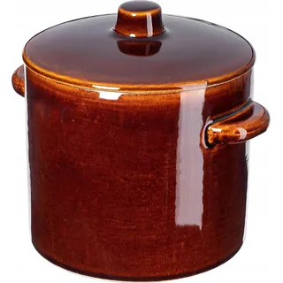 Schmalztopf - Vorratsdose - 1,5 l - Steingut - Keramik - Braun