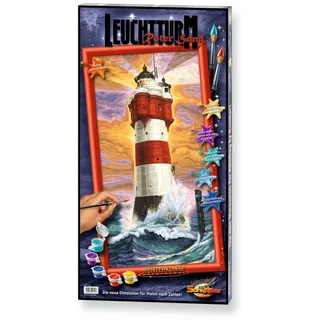 Schipper Malen nach Zahlen Leuchtturm Roter Sand 1 St. 40 x 80 cm Mehrfarbig