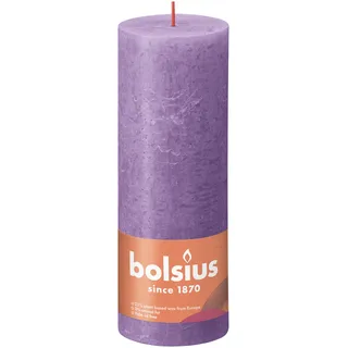 BOLSIUS 4 Pack Vibrant Violet (Purple) Rustikale Pillar Candles - 2.75 X 7.5 Zoll - Premium europäische Qualität - Natural Öko-freundliche Pflanzen-Based Wachs - Unscented dripless 85