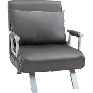 Fortuna Lai Schlafsofa 3-in-1 Schlafsessel Gästebett Klappmatratze Chaiselongue 65x69x80cm Grau - Grau