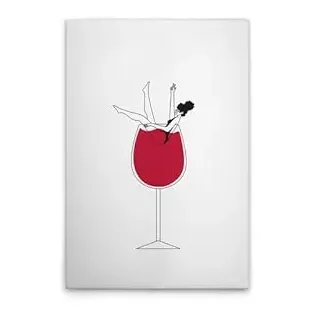 A.S. Création Leinwandbild Weinglas WG Küche - Wandbild in Weiss, Schwarz - 50 x 75 cm - DD132637