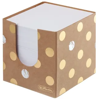 Herlitz Zettelbox Pure Glam, 90 x 90 mm, braun