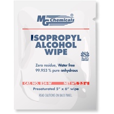 MG Chemicals 25 einzeln verpackt 99,9% Isopropylalkohol Tücher, Pack of 500, 500