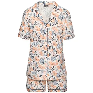 Vivance Dreams Umstandspyjama 2 tlg. Schöner Allover-Print, weiß, orange, blau, geblümt