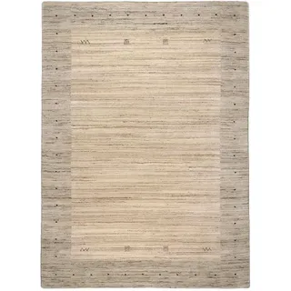 THEKO Lori Dream 1" Gr. 7, beige, B:250cm H:16mm L:300cm, Schurwolle, Teppiche, Wollteppich, Handweb Teppich, reine Wolle, handgewebt, mit Bordüre
