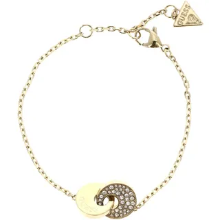 GUESS Armband Blooming Summer Two Links Pave Bracelet S Yellow Gold