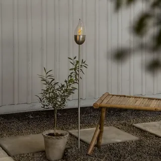 LED-Solar-Fackel 'Olympus', Edelstahl, 8, 5x110 cm