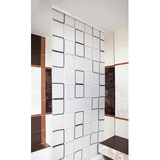 Halb-Kassetten Duschrollo Modell Quadro grau 160x240 cm - Grau