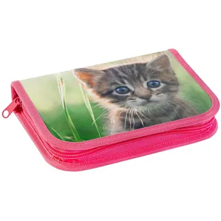 Eberhard Faber 577557 - Federmäppchen Katze 42-teilig, pink