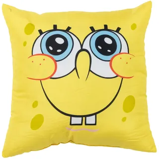 United Labels Spongebob Schwammkopf Kissen, Kopfkissen 40x40 cm, Gelb, Sofakissen, Dekokissen für Fans