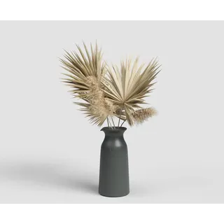 Artevasi Bia Vase, Handgemachte Keramik, Elegante Dekorative Blumenvase, Home Decor, Anthrazit, 30cm hoch