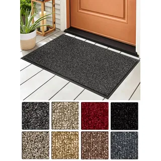 Carpet Diem Prestige Schmutzfangmatte 40x60 Anthrazit-Schwarz | Fußmatte innen & außen in Premium Qualität für bessere Saugfähigkeit, Haltbarkeit und Optik