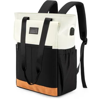 Rucksack für Damen, 2 in 1 Tasche , Uni Schule Reisen Freizeit Büchertasche Arbeit, geringes Gewicht für Mädchen Studenten, passend für 35,6 cm (13.3/14 Zoll) Laptop, Netbook Totepack