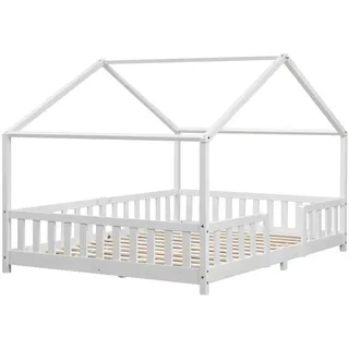 [en.casa] Kinderbett Treviolo 140 x 200 cm Kiefer weiß